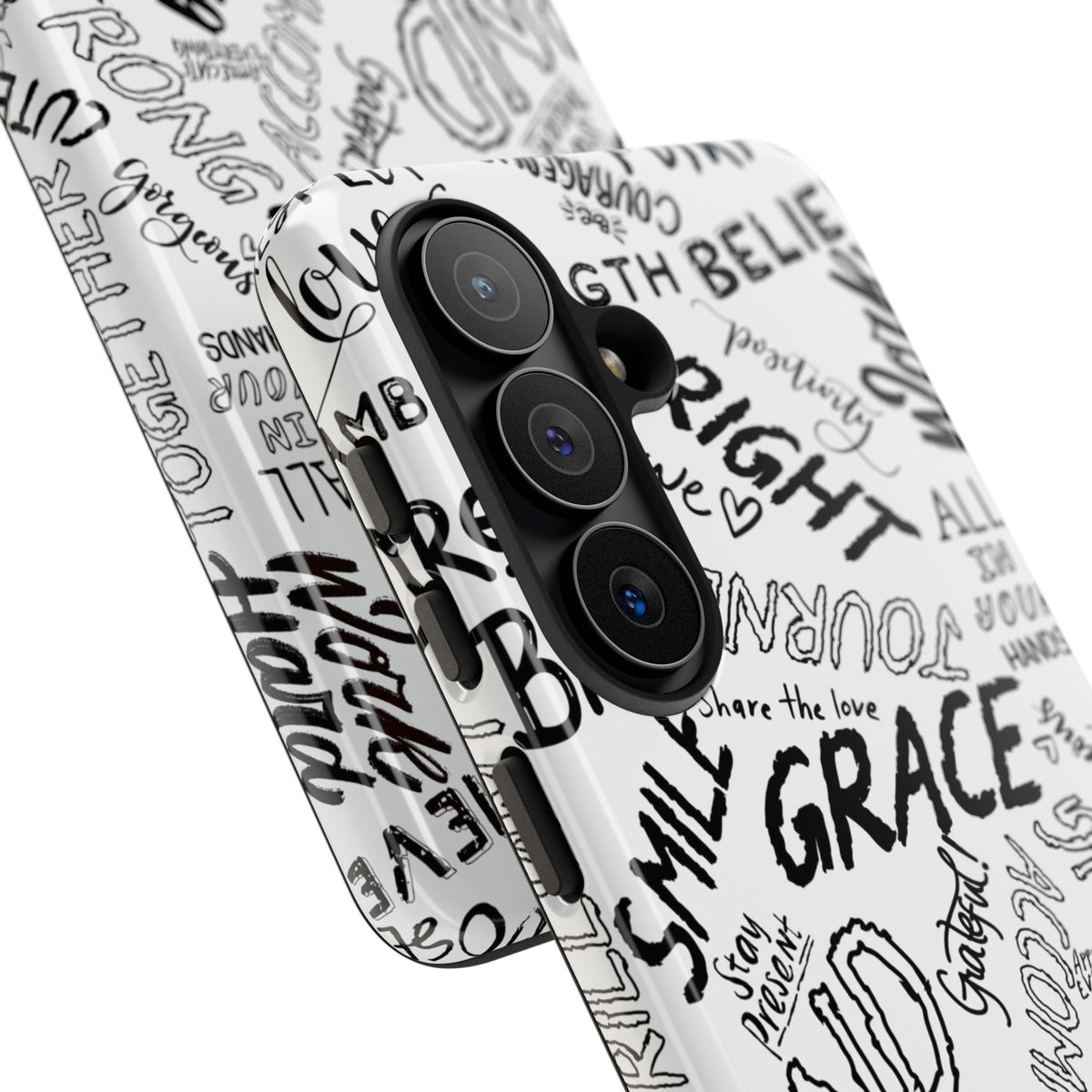 Inspirational Words Phone Case — Black & White Handlettered Positive Quotes