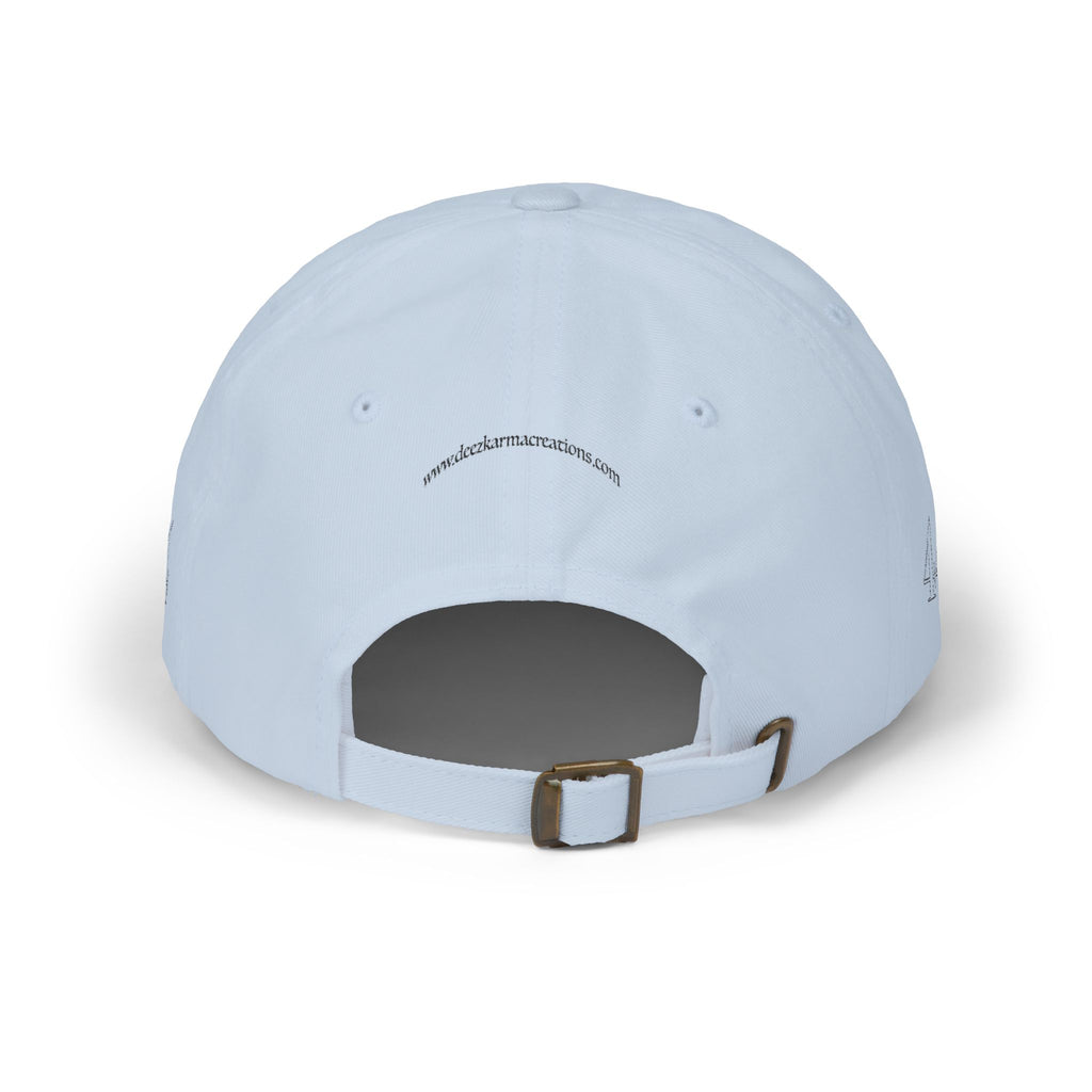 Beauty Affirmation & Angel Number 444 Classic Dad Cap — Vintage Brass Strap, Soft Cotton