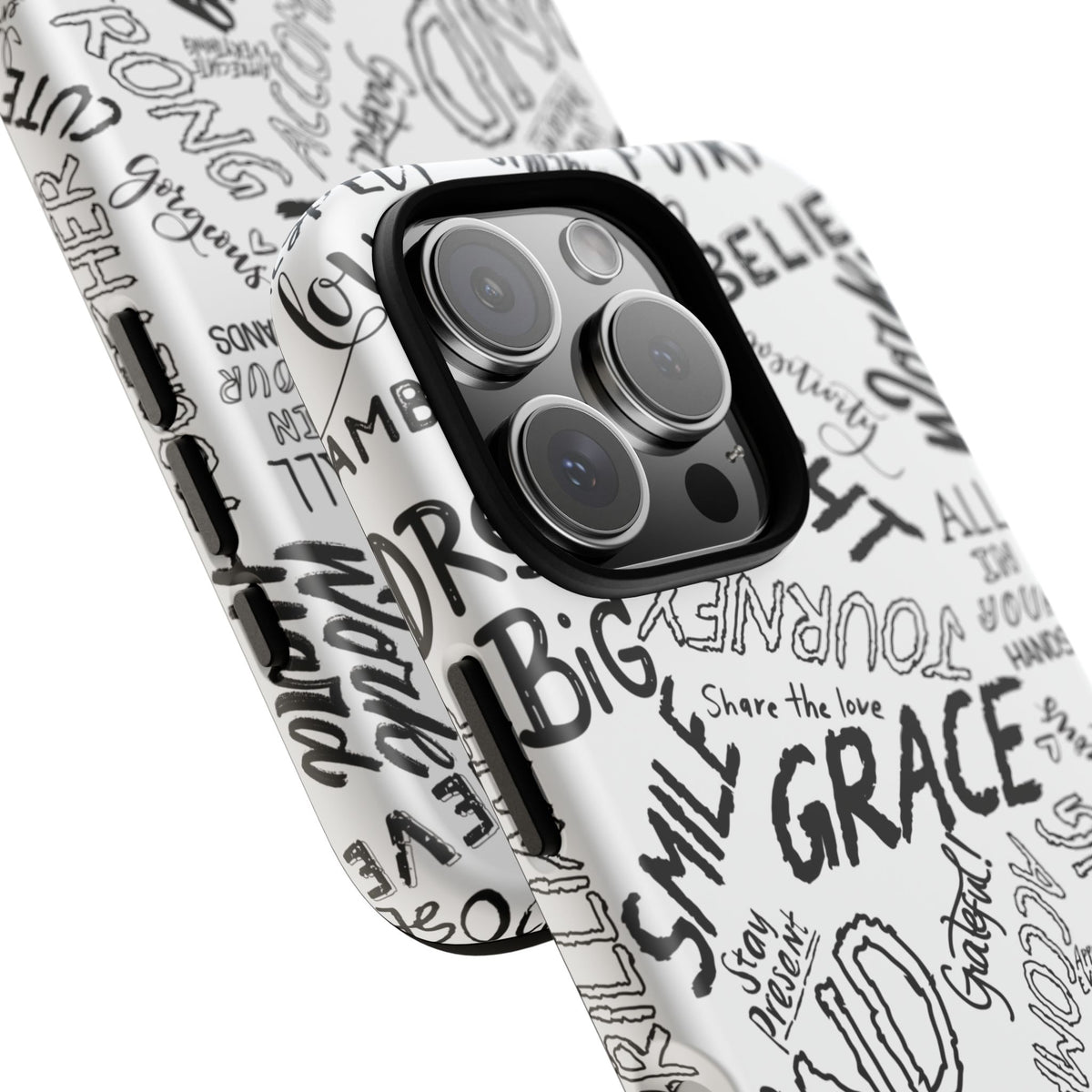 Inspirational Words Phone Case — Black & White Handlettered Positive Quotes