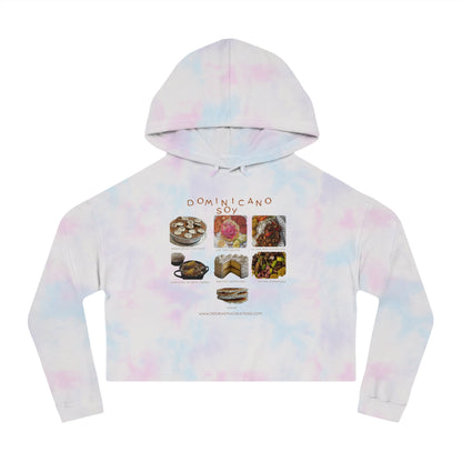 Dominican Traditional Dishes Cropped Hoodie | Dominican Food Design