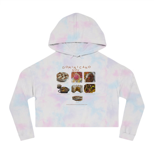 Dominican Traditional Dishes Cropped Hoodie | Dominican Food Design