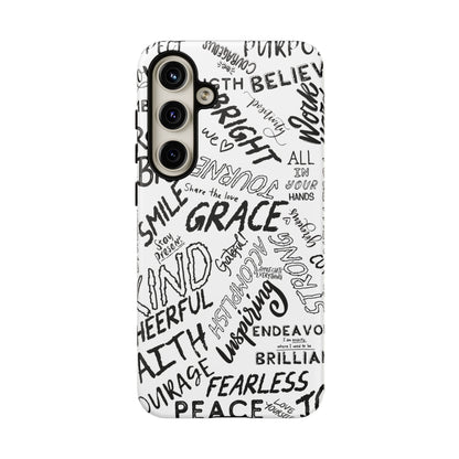 Inspirational Words Phone Case — Black & White Handlettered Positive Quotes