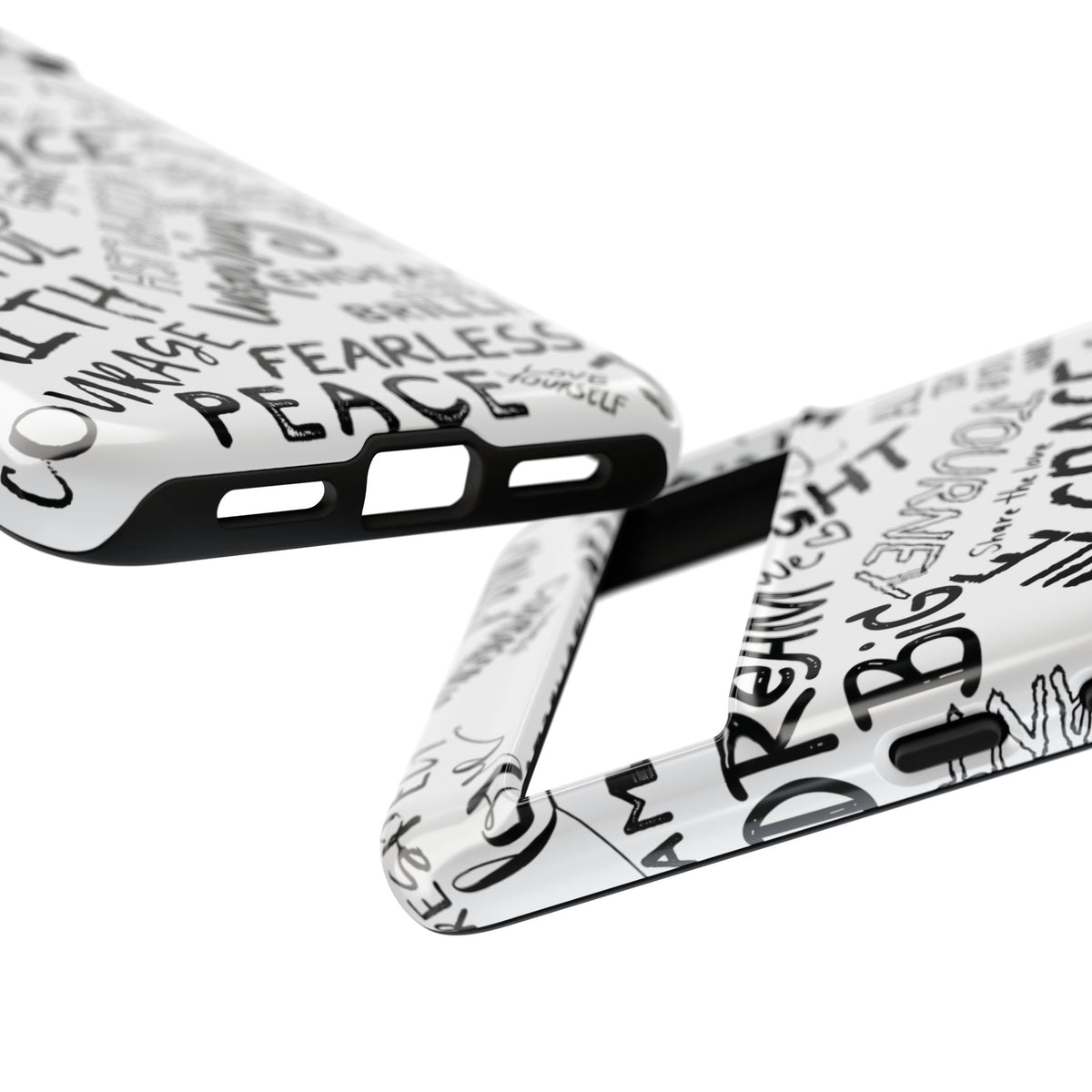 Inspirational Words Phone Case — Black & White Handlettered Positive Quotes