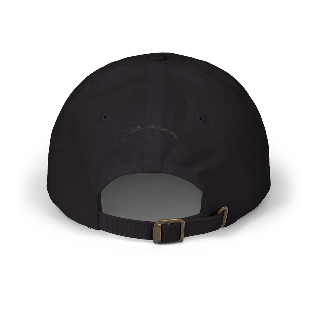 Beauty Affirmation & Angel Number 444 Classic Dad Cap — Vintage Brass Strap, Soft Cotton