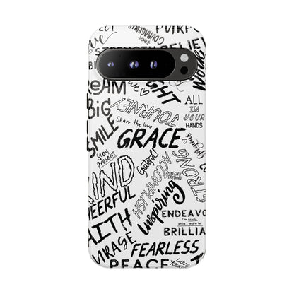 Inspirational Words Phone Case — Black & White Handlettered Positive Quotes