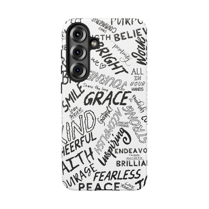 Inspirational Words Phone Case — Black & White Handlettered Positive Quotes