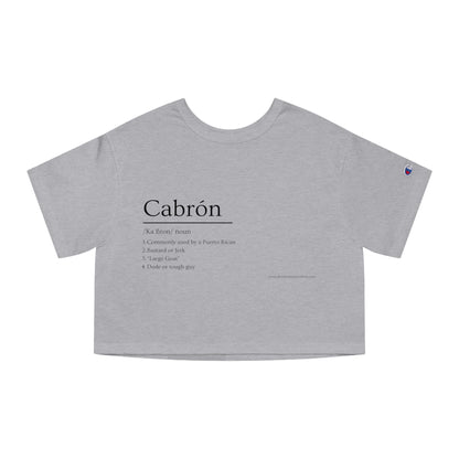 Cabrón Crop Tee | Built Different | Latina Streetwear Graphic Top