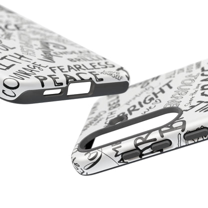Inspirational Words Phone Case — Black & White Handlettered Positive Quotes