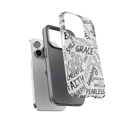 Inspirational Words Phone Case — Black & White Handlettered Positive Quotes