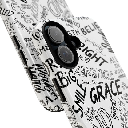 Inspirational Words Phone Case — Black & White Handlettered Positive Quotes