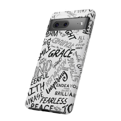 Inspirational Words Phone Case — Black & White Handlettered Positive Quotes