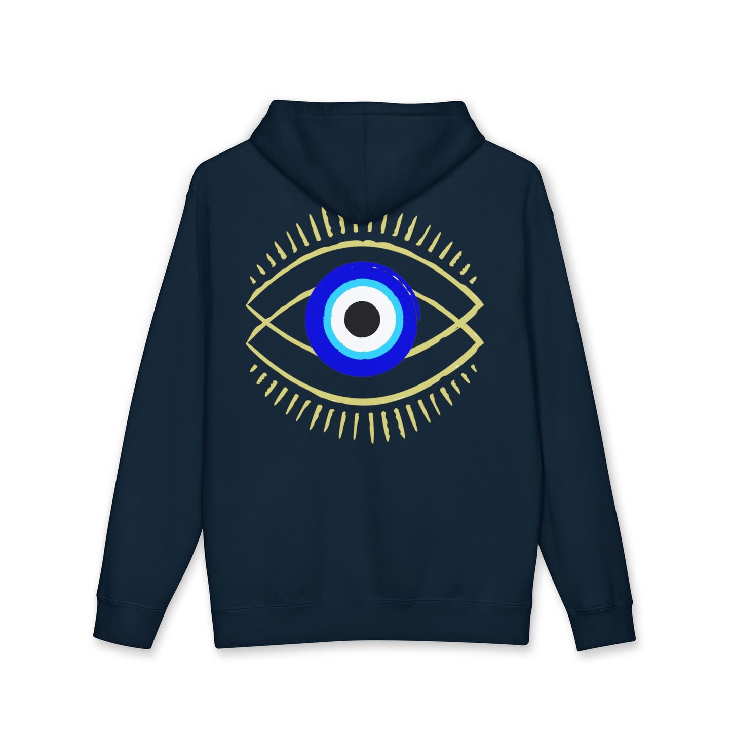Evil Eye Hoodie — "Dios Me Libre de Los Malos Ojos" Graphic Pullover