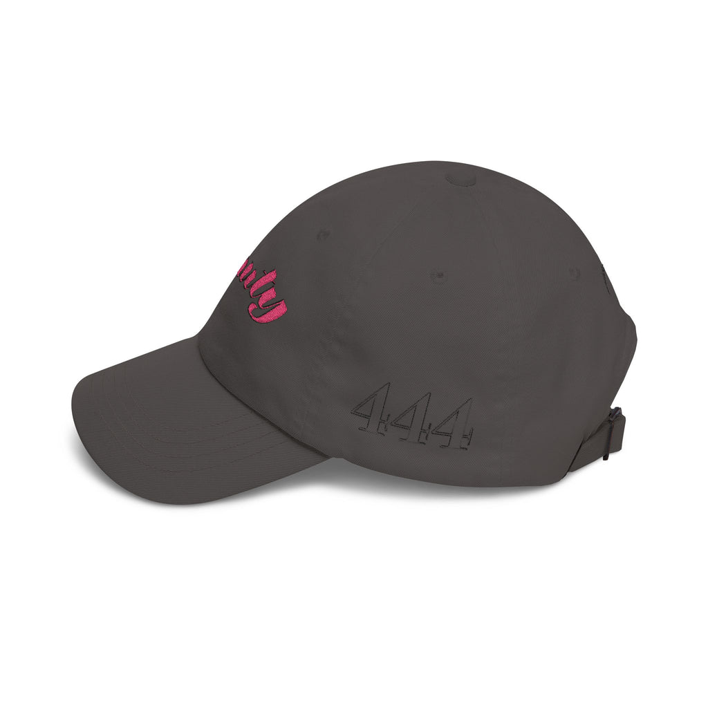 Beauty Affirmation & Angel Number 444 Classic Dad Cap — Vintage Brass Strap, Soft Cotton