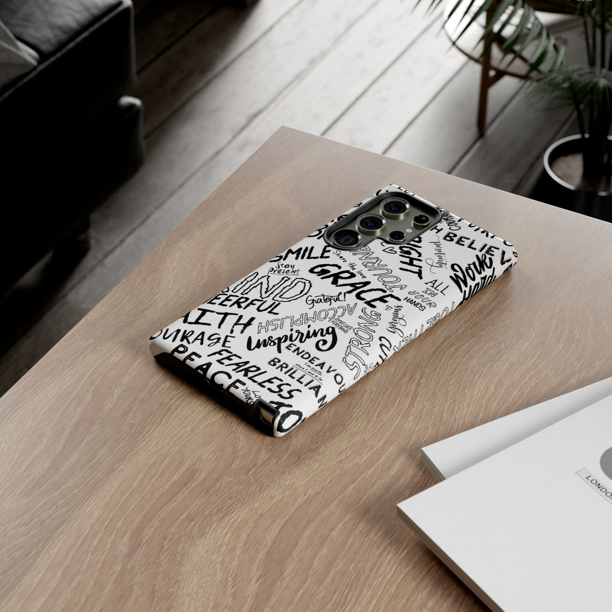 Inspirational Words Phone Case — Black & White Handlettered Positive Quotes