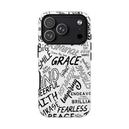Inspirational Words Phone Case — Black & White Handlettered Positive Quotes