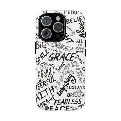 Inspirational Words Phone Case — Black & White Handlettered Positive Quotes