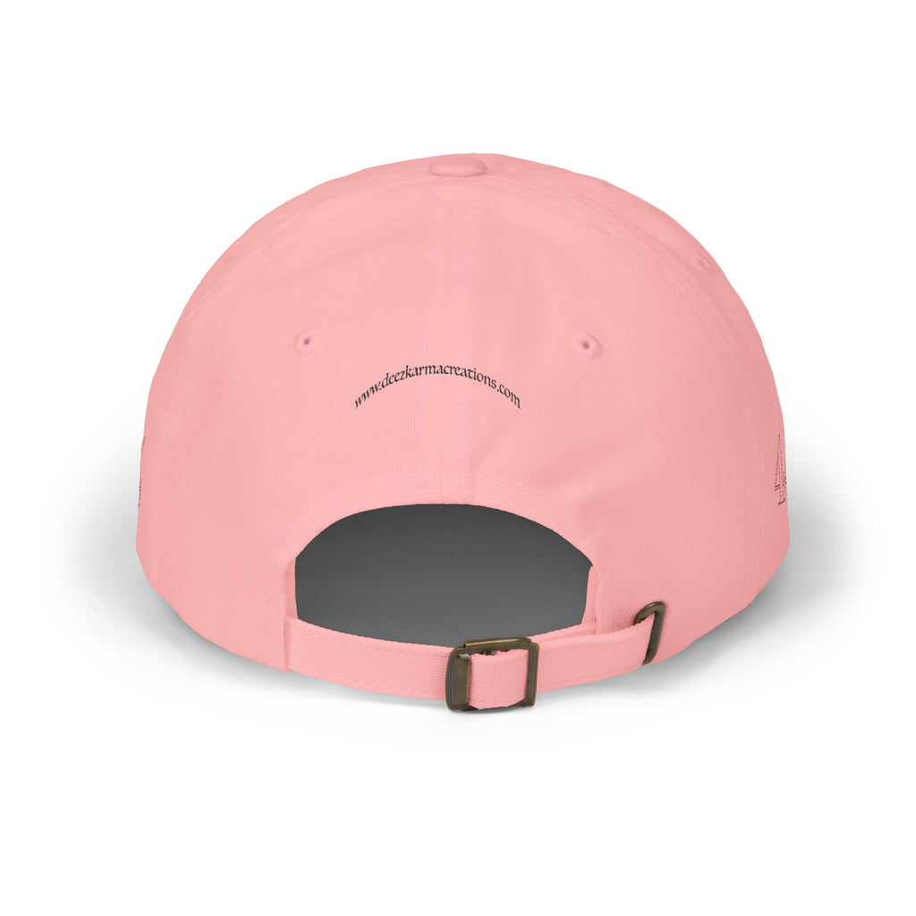 Beauty Affirmation & Angel Number 444 Classic Dad Cap — Vintage Brass Strap, Soft Cotton