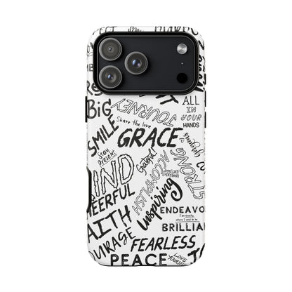 Inspirational Words Phone Case — Black & White Handlettered Positive Quotes