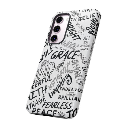 Inspirational Words Phone Case — Black & White Handlettered Positive Quotes