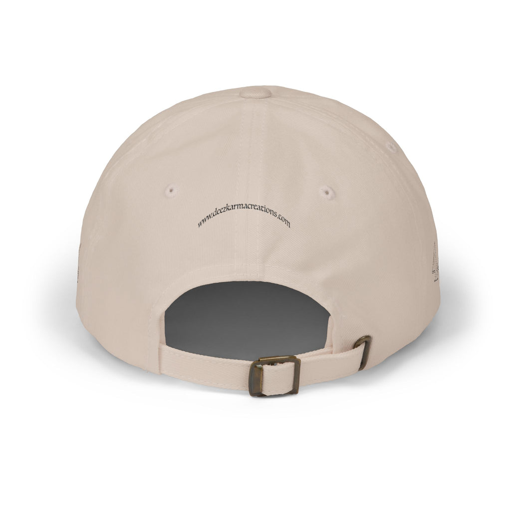 Beauty Affirmation & Angel Number 444 Classic Dad Cap — Vintage Brass Strap, Soft Cotton