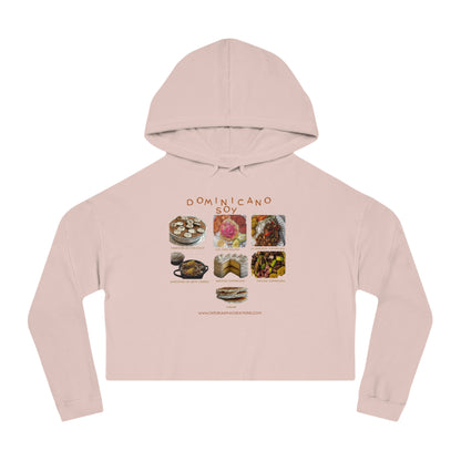 Dominican Traditional Dishes Cropped Hoodie | Dominican Food Design