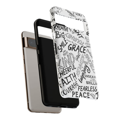 Inspirational Words Phone Case — Black & White Handlettered Positive Quotes