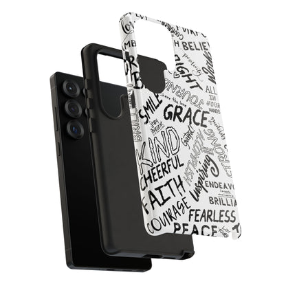 Inspirational Words Phone Case — Black & White Handlettered Positive Quotes