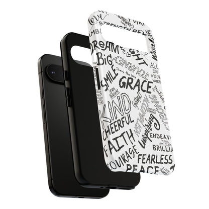 Inspirational Words Phone Case — Black & White Handlettered Positive Quotes