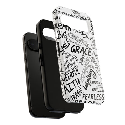 Inspirational Words Phone Case — Black & White Handlettered Positive Quotes