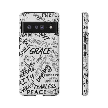 Inspirational Words Phone Case — Black & White Handlettered Positive Quotes