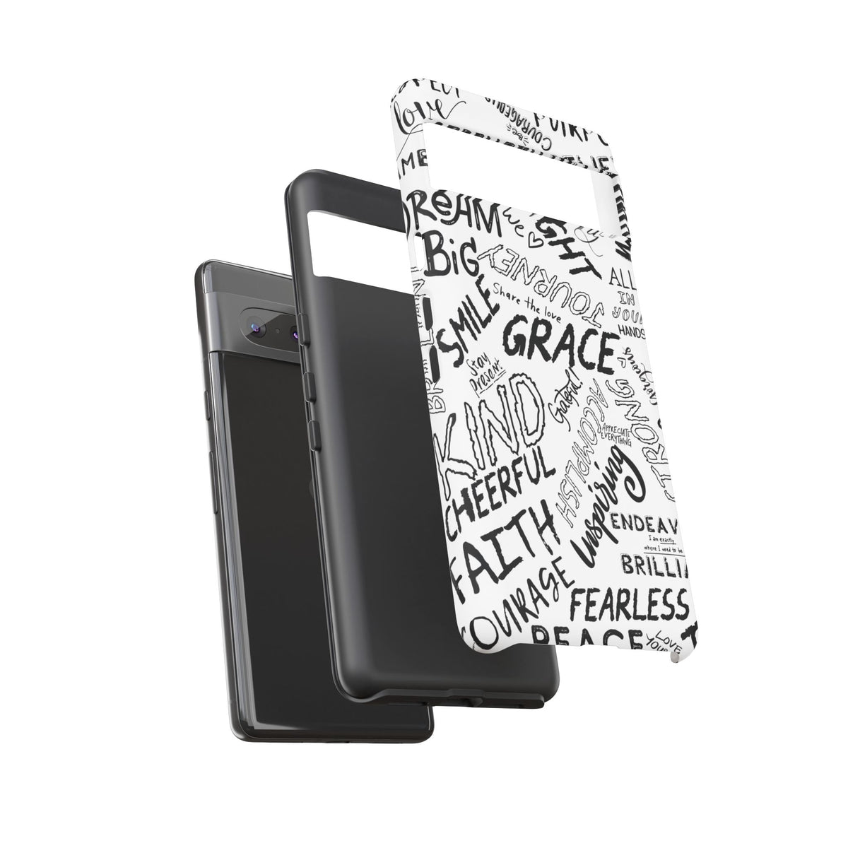 Inspirational Words Phone Case — Black & White Handlettered Positive Quotes