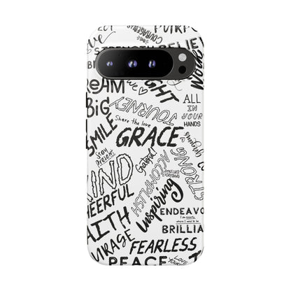 Inspirational Words Phone Case — Black & White Handlettered Positive Quotes