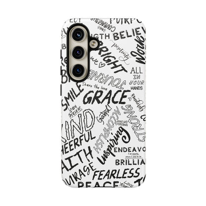 Inspirational Words Phone Case — Black & White Handlettered Positive Quotes