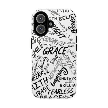 Inspirational Words Phone Case — Black & White Handlettered Positive Quotes