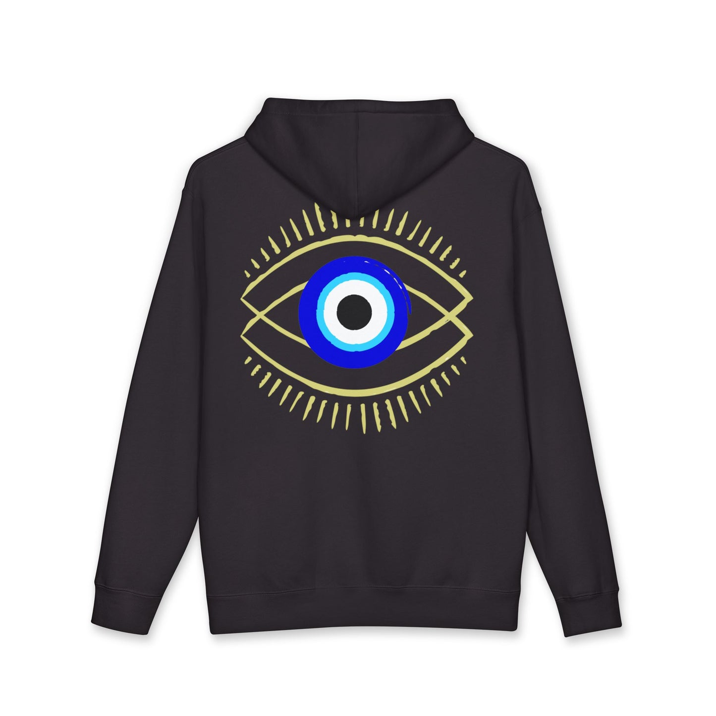 Evil Eye Hoodie — "Dios Me Libre de Los Malos Ojos" Graphic Pullover