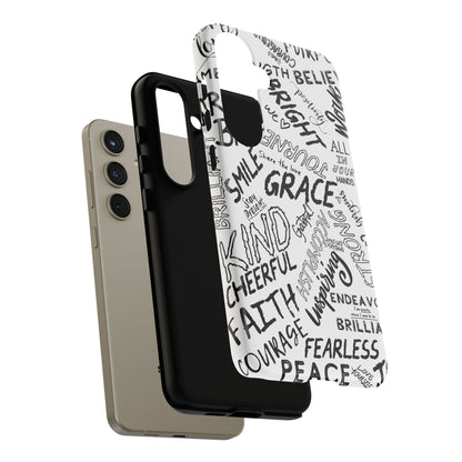 Inspirational Words Phone Case — Black & White Handlettered Positive Quotes