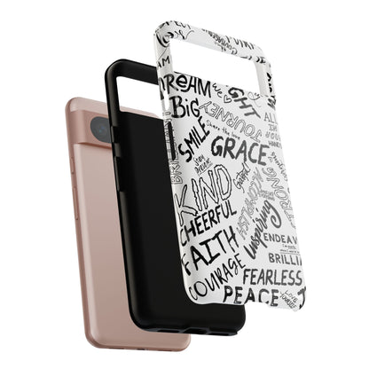 Inspirational Words Phone Case — Black & White Handlettered Positive Quotes