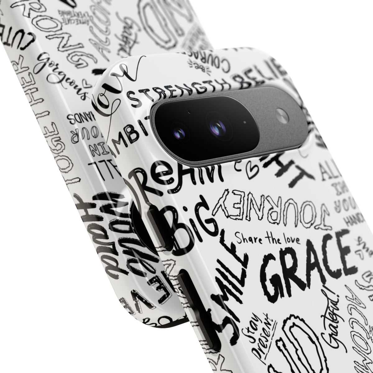 Inspirational Words Phone Case — Black & White Handlettered Positive Quotes