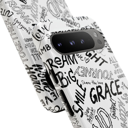 Inspirational Words Phone Case — Black & White Handlettered Positive Quotes