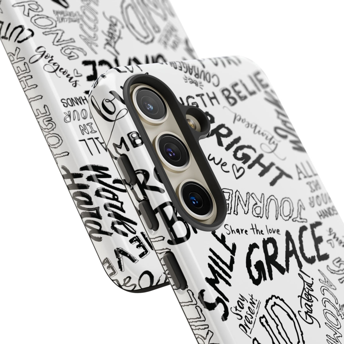 Inspirational Words Phone Case — Black & White Handlettered Positive Quotes