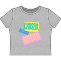 Chosen. Not Chosen. Selected. | Colorblock Affirmation Crop Baby Tee