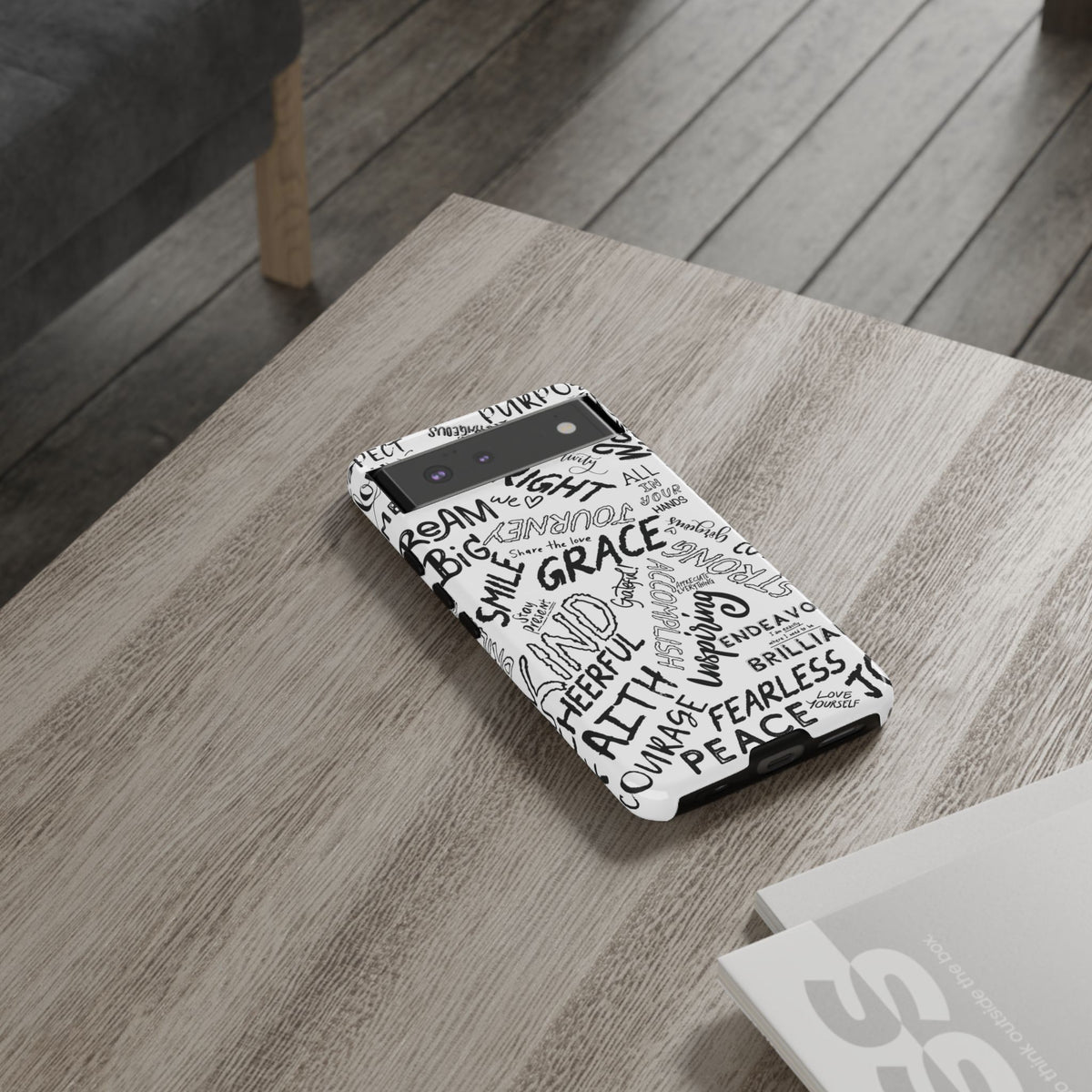 Inspirational Words Phone Case — Black & White Handlettered Positive Quotes