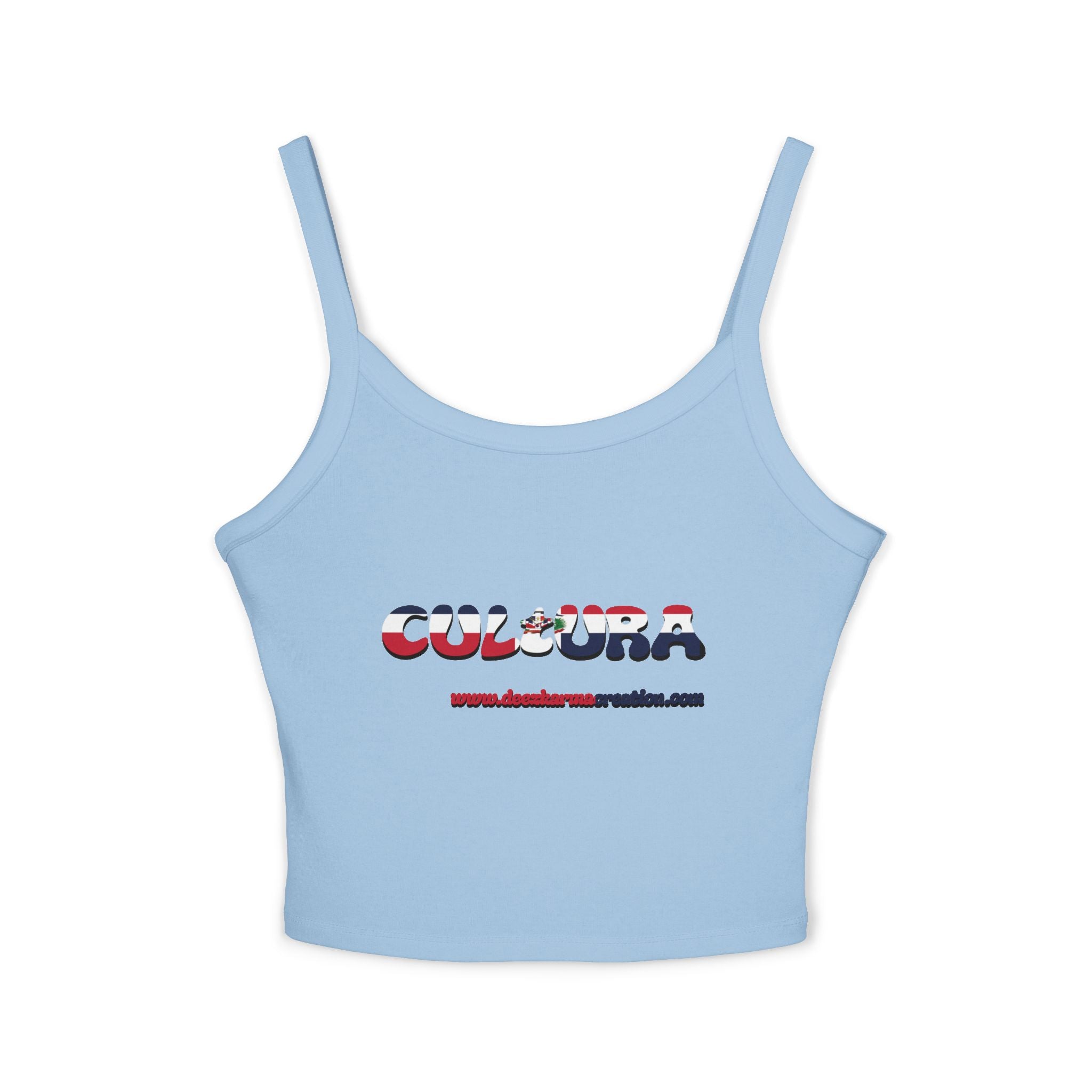 La Cultura Habla — Dominican Pride Spaghetti Strap Tank