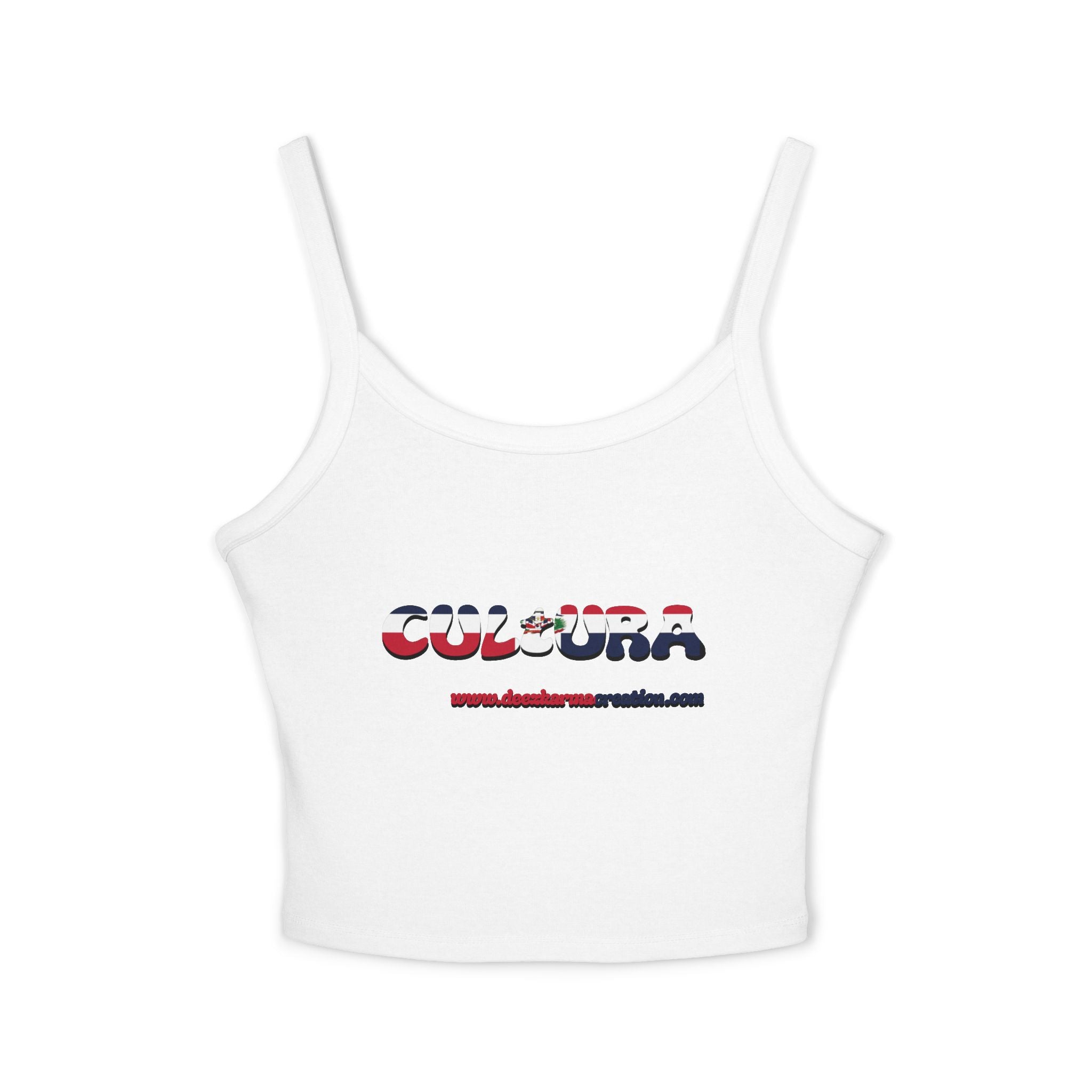 La Cultura Habla — Dominican Pride Spaghetti Strap Tank