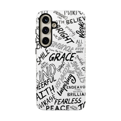 Inspirational Words Phone Case — Black & White Handlettered Positive Quotes