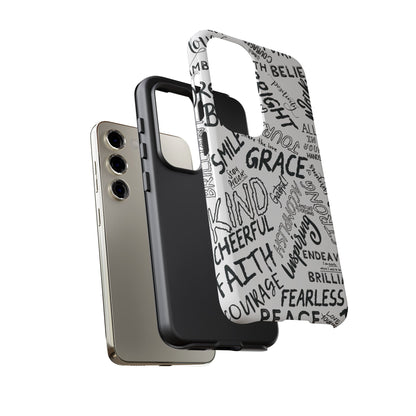 Inspirational Words Phone Case — Black & White Handlettered Positive Quotes