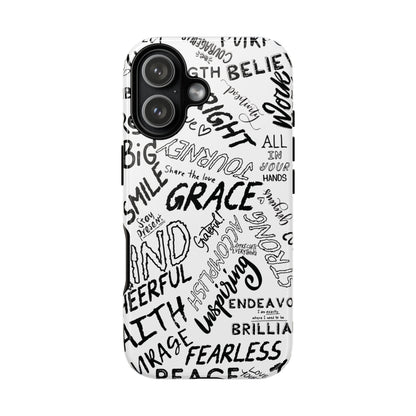 Inspirational Words Phone Case — Black & White Handlettered Positive Quotes