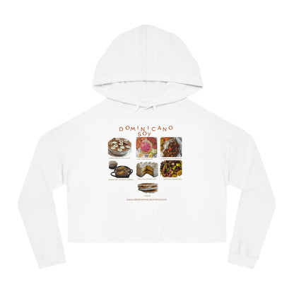 Dominican Traditional Dishes Cropped Hoodie | Dominican Food Design