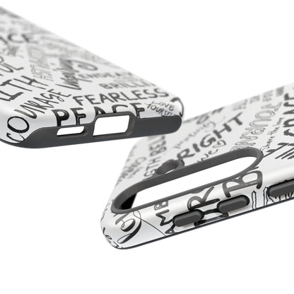 Inspirational Words Phone Case — Black & White Handlettered Positive Quotes