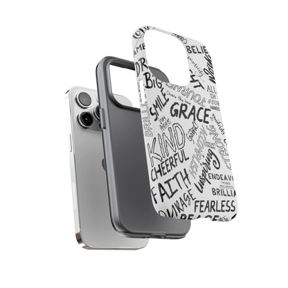 Inspirational Words Phone Case — Black & White Handlettered Positive Quotes
